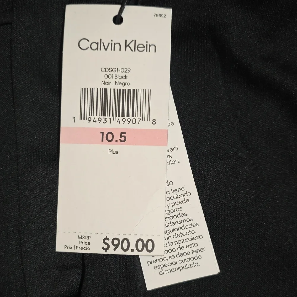 Calvin Klein Black Lace-Sleeve Satin Party Dress